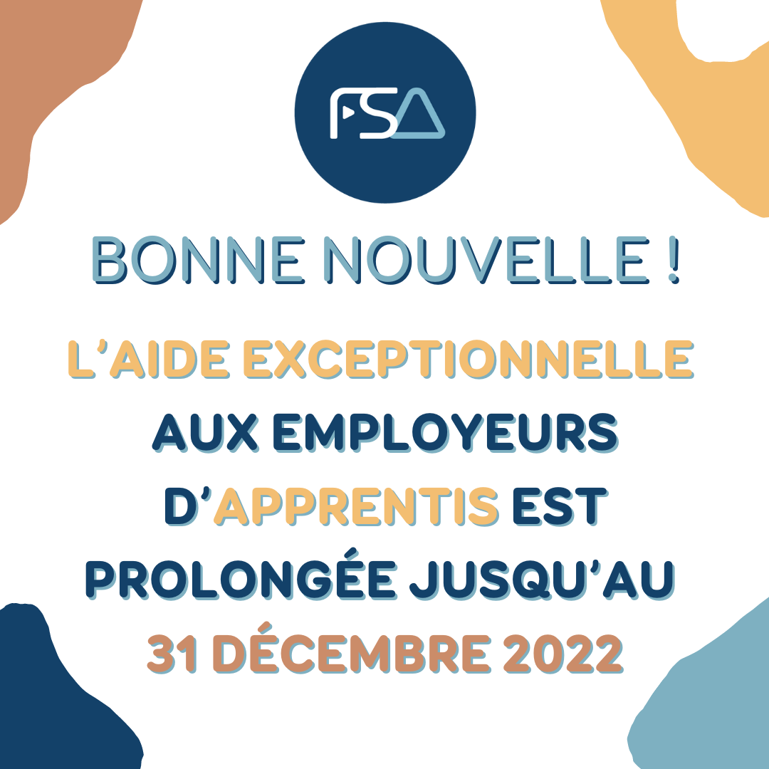 Slide L'aide exceptionnelle aux employeurs d’apprentis est prolongée jusqu’au 31 décembre 2022 ! 🎉